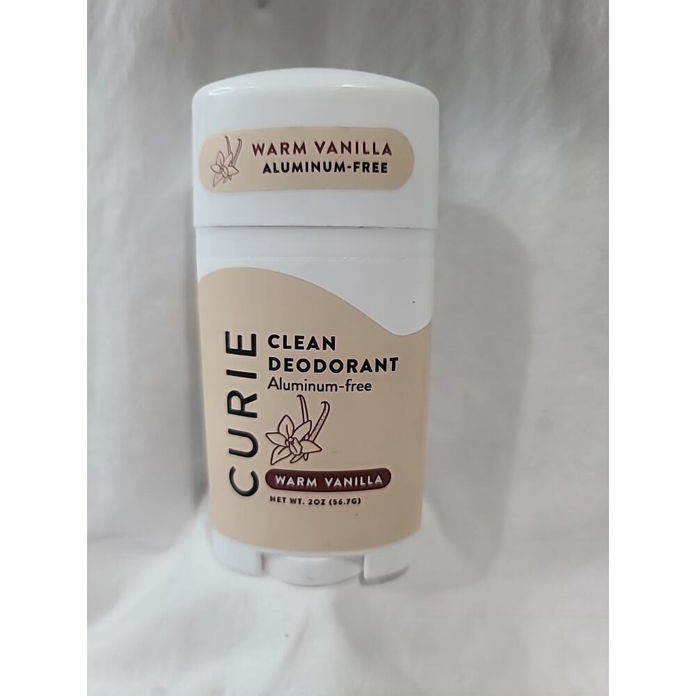 Curie Natural Deodorant Stick Warm Vanilla 2.6oz | Aluminum-Free Unisex Vegan